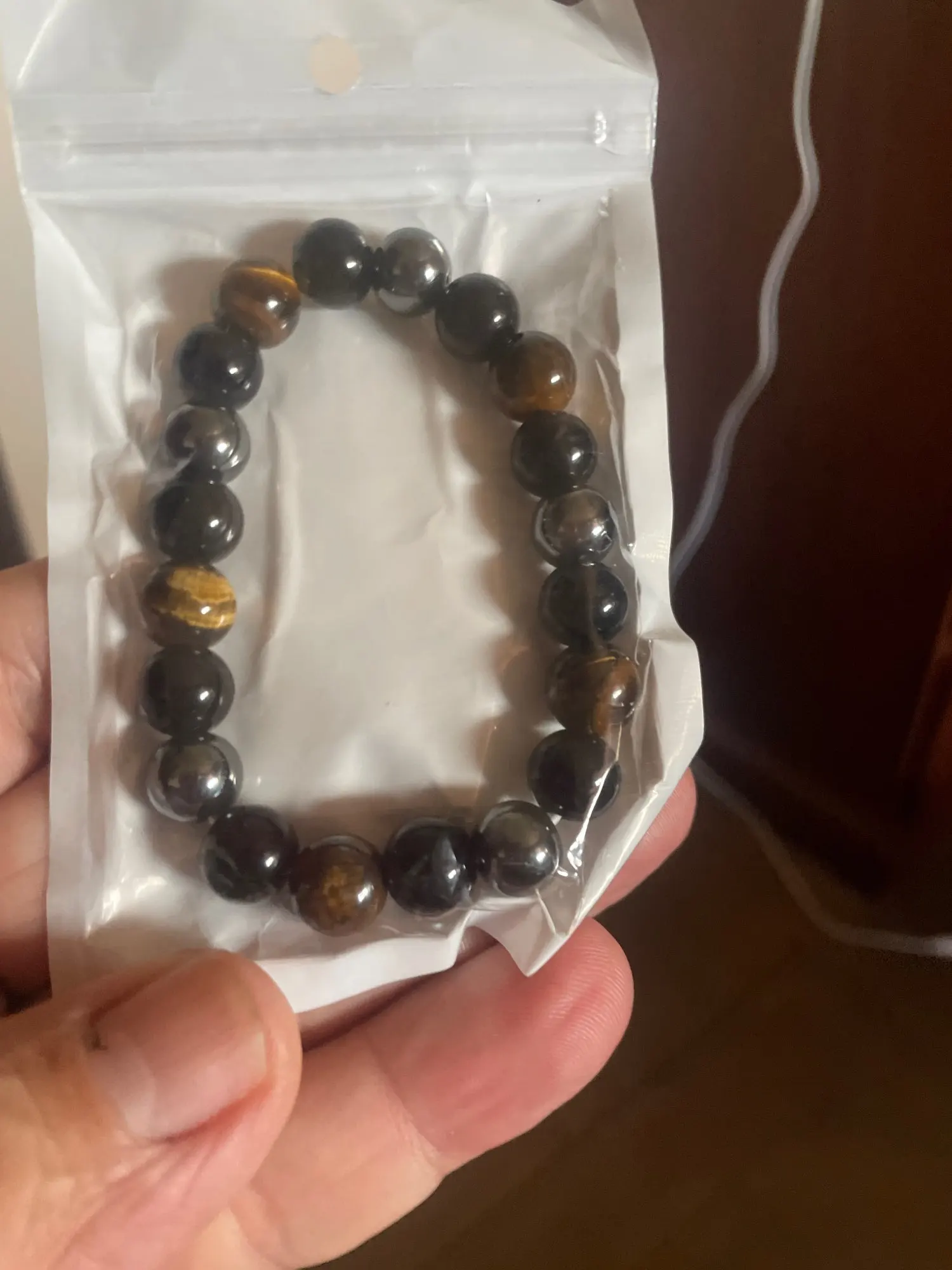Triple Protection Bracelet: Tiger’s Eye, Obsidian & Hematite photo review