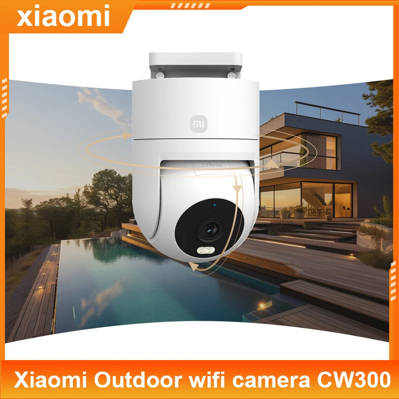 Xiaomi Outdoor Wifi Camera Cw300 2.5K Ultra-Clear Image Quality Ai Monitoraggio Umanoide Ip66 Telecamera Di Sorveglianza Mcc31 Impermeabile
