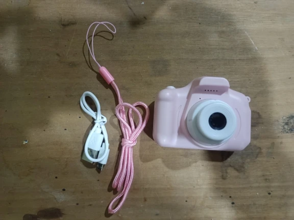 New Pink Mini Children'S Cartoon Camera Photo Video Small Cartoon Mini Camera Boys Girls Birthday Gift Outdoor Toys