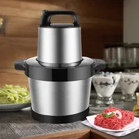 Кухонная мясорубка 1000 Вт, измельчитель 6 л, электрические домашние мясорубки, комбайн для овощей из нержавеющей стали, блендер, миксер — изображение 3