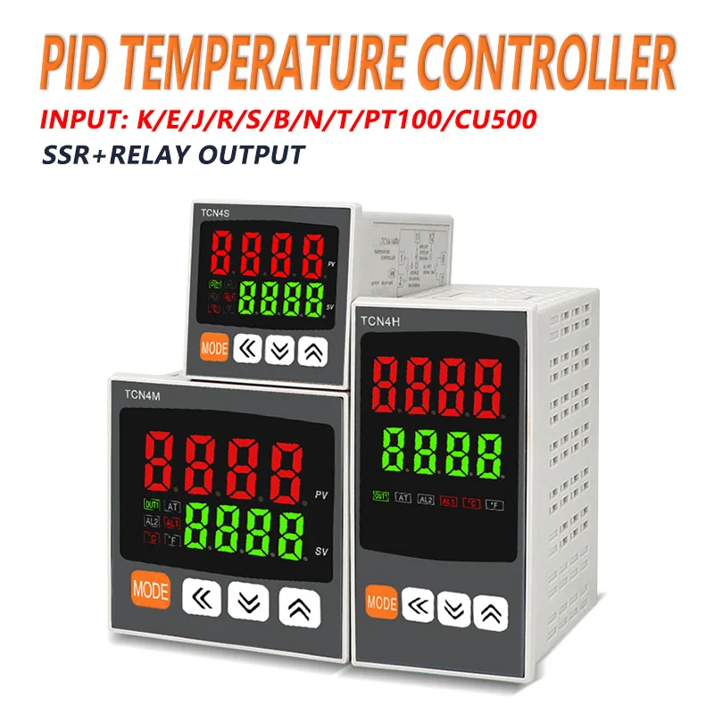 

Digital Thermostat SSR+RELAY Output Universal Input TC4S TC4H TC4M PID Temperature Controller Regulator SSR Relay 110VAC 220V