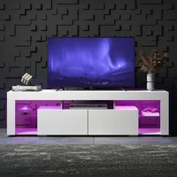 GALAXHERO TV Stand for 60 to 70 Inch TV Entertainment Center with LED Lights 2 Drawers Modern TV Console Large Media Cabinet 2