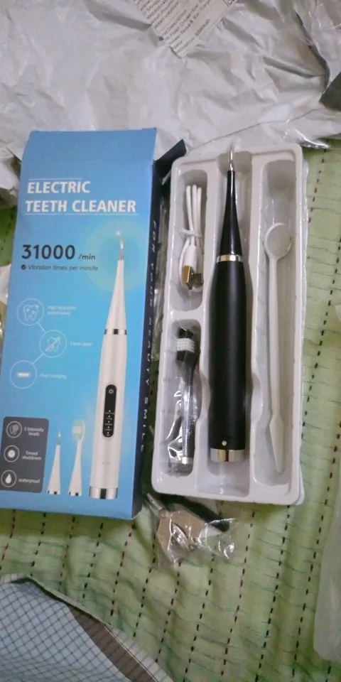 Electric Teeth Whitening Dental Calculus Scaler Plaque Coffee Stain Tartar Removal High Frequency Sonic Toothbrush Teeth Cleaner photo review