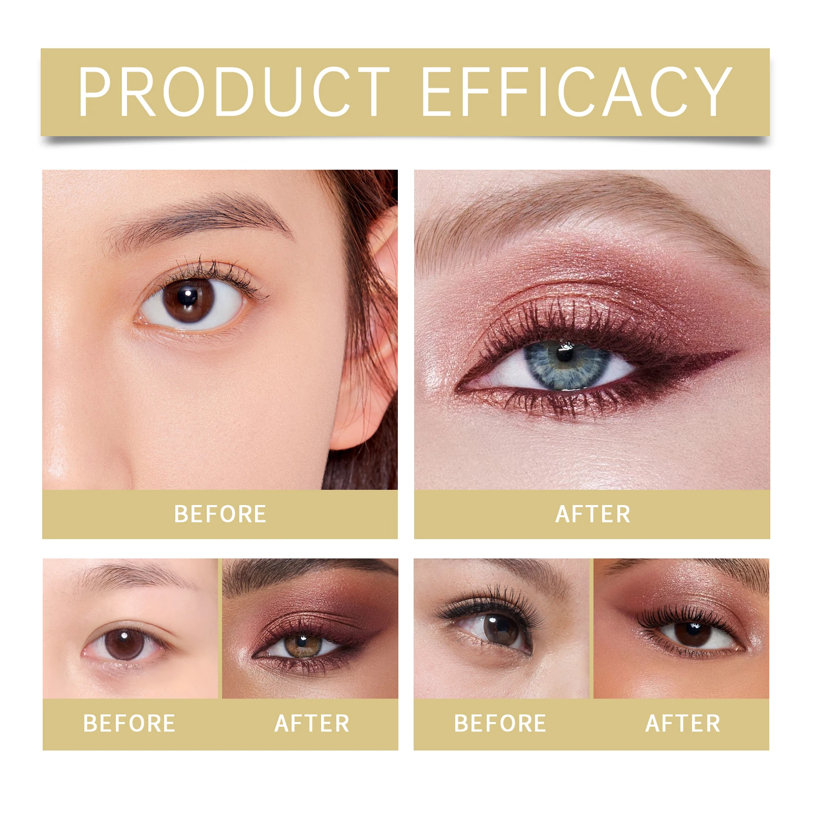 EELHOPE Double Head Eyeshadow Pencil Lasting Eye Makeup Non-sticky Smoothing Shiny Enhance Color Good Cover Eyeshadow