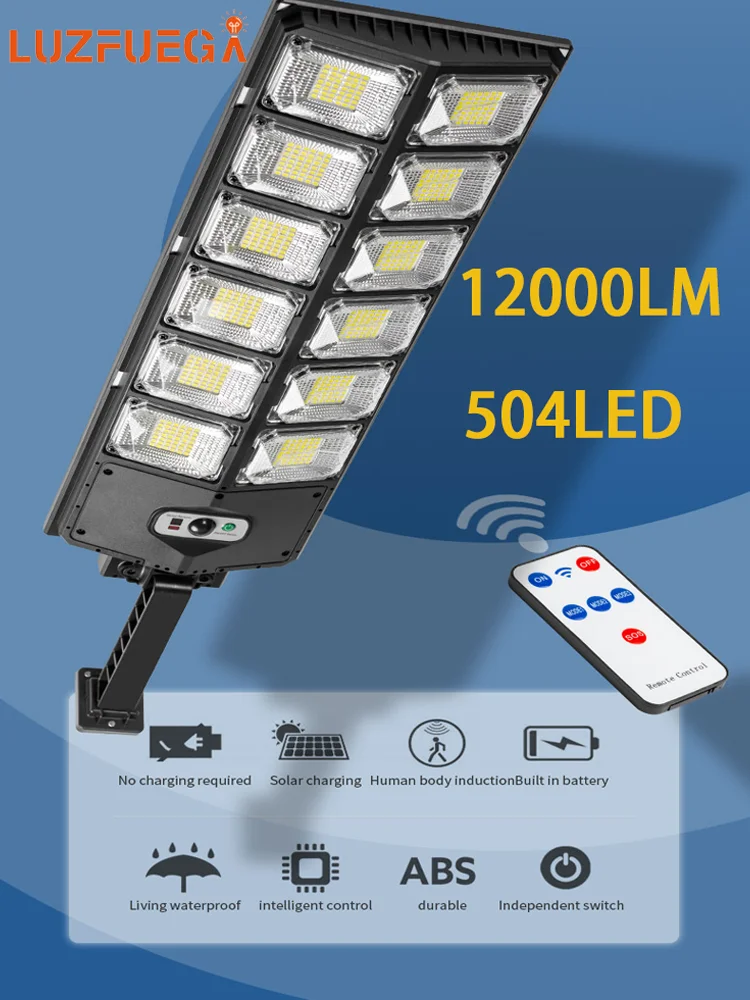 Outdoor Solar Lights Remote Control 12000 Lumens 504 Led Garden Lamp