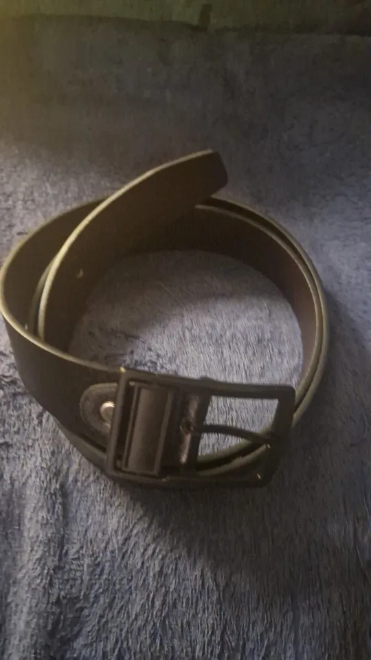 MIDNIGHT SOVEREIGN™ – Black Buckle Genuine Leather Belt photo review