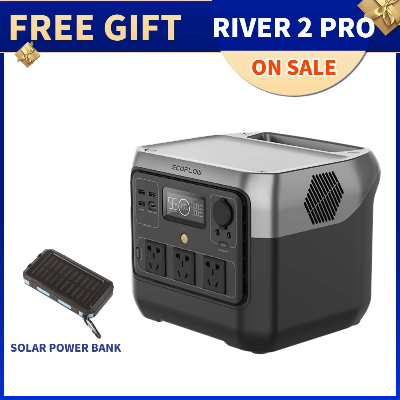 

ECOFLOW river 2 pro 768wh 800W Portable Power Station quick charge 70 min LiFePO4 battery CN Socket