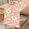 Daisy Table Runner Happy One Birthday Party Decorations Kids Favors Gifts Kitchen Dining Table Covers Girls Baby Shower Supplies 5