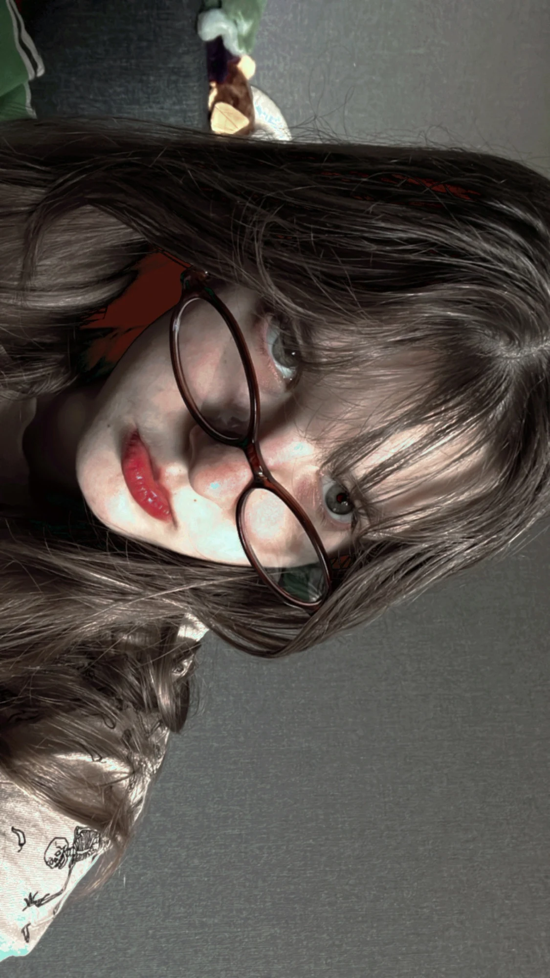 Retro Oval Glasses Women Girls Y2K Red Green Frame Glass Eyewear Decorative Computer Anti-blue Eyeglasses with Seaside Driving photo review