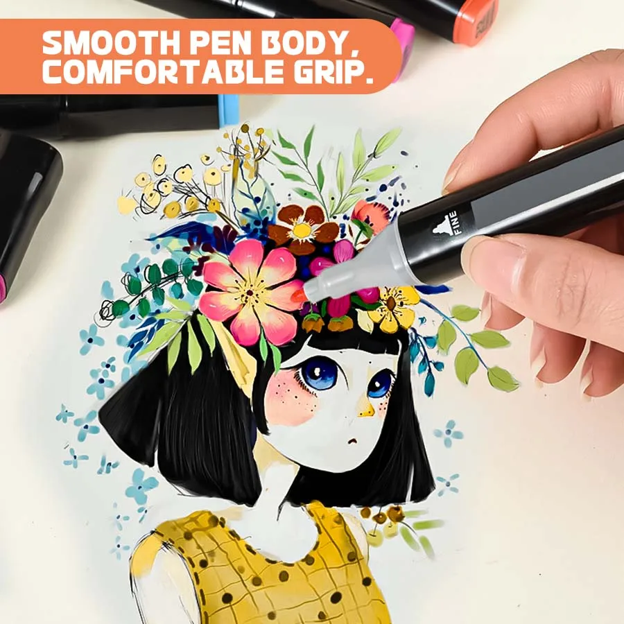 Dual-Tip Alcohol Marker Set 6