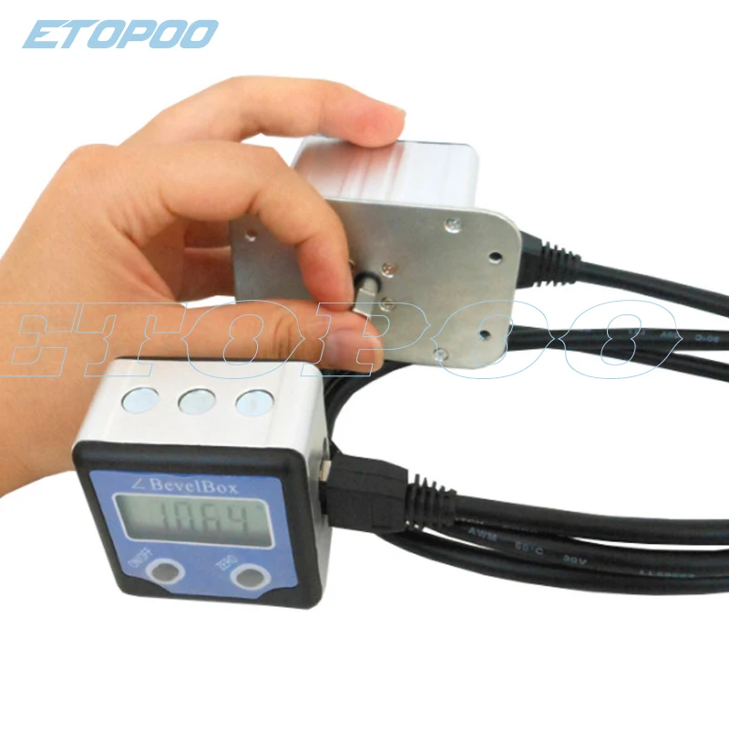 Remote Angle Sensor Protractor separated sensor and display 4*90° Detachable Split Inclination Box 6