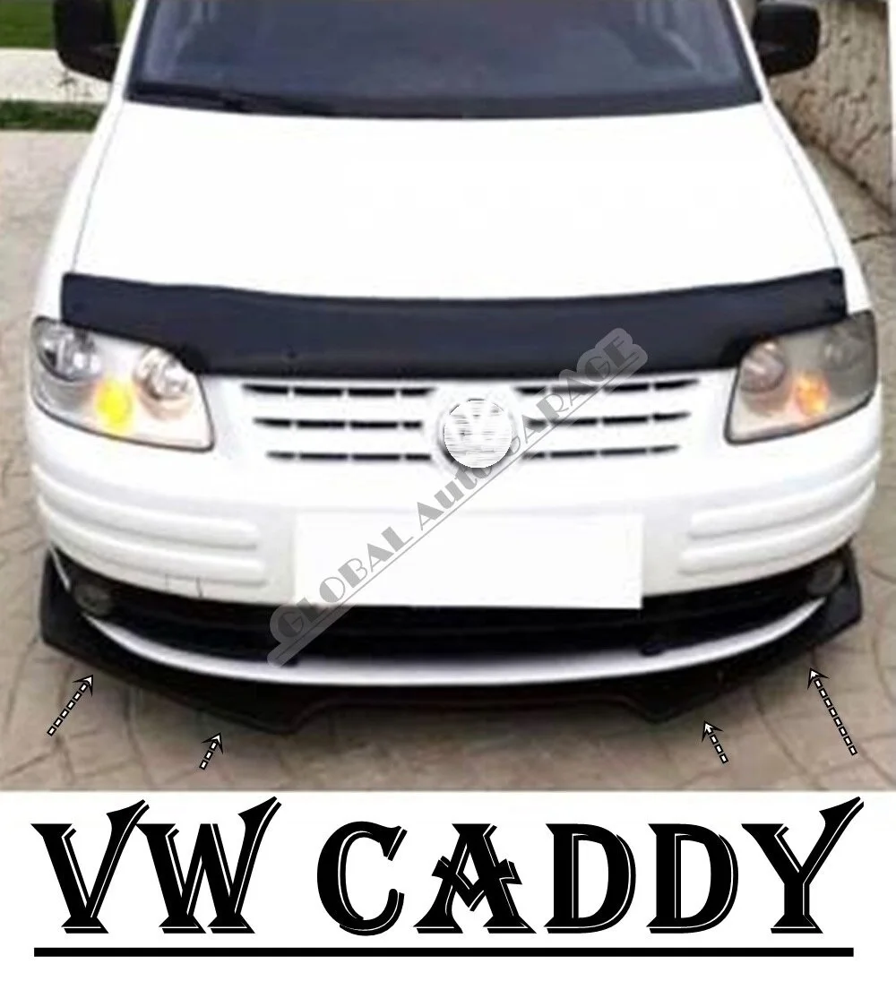 Per Volkswagen Caddy Attacco Paraurti Anteriore Lip 2004-2020 Pianoforte Nero Lucido Diffusore Splitter Paraurti Spoiler Universale