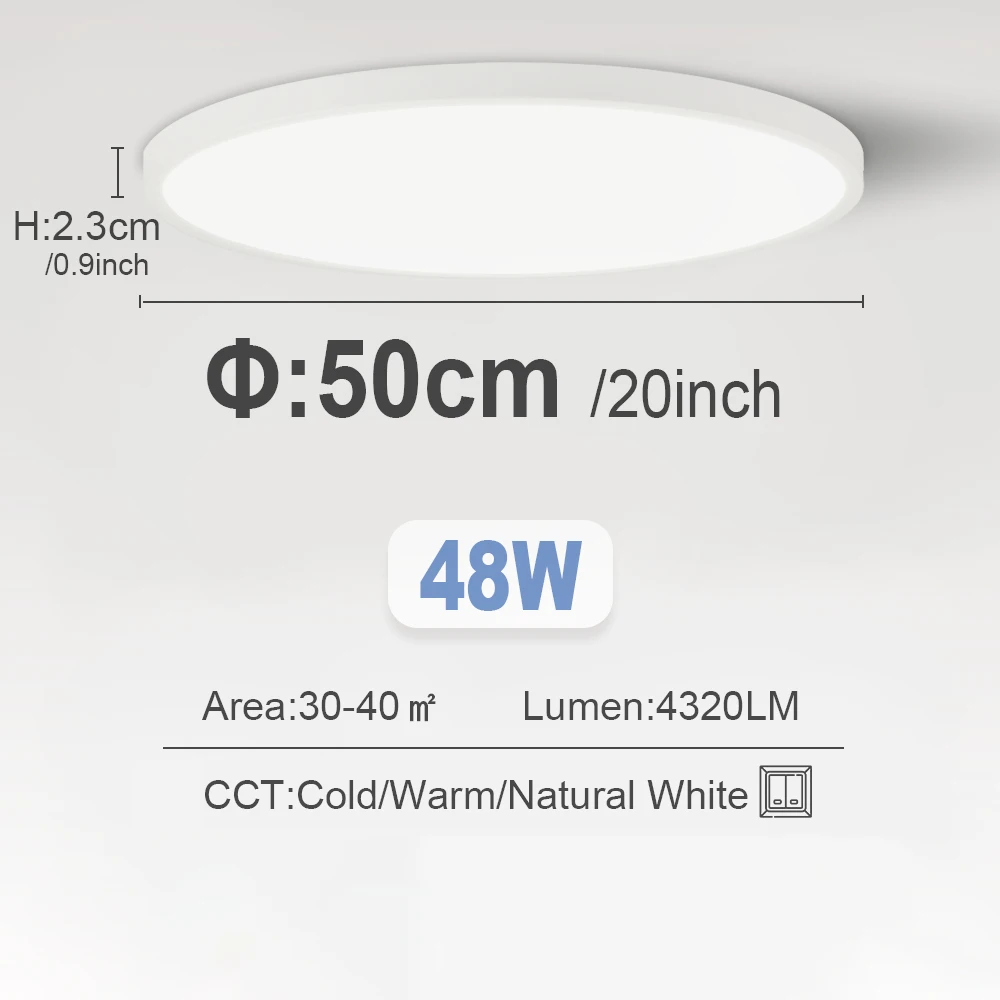Round White-48W