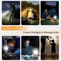 Lanterne Solaire LED Rechargeable par USB, Lampe de Poche d'Urgence pour Camping en Plein Air 6