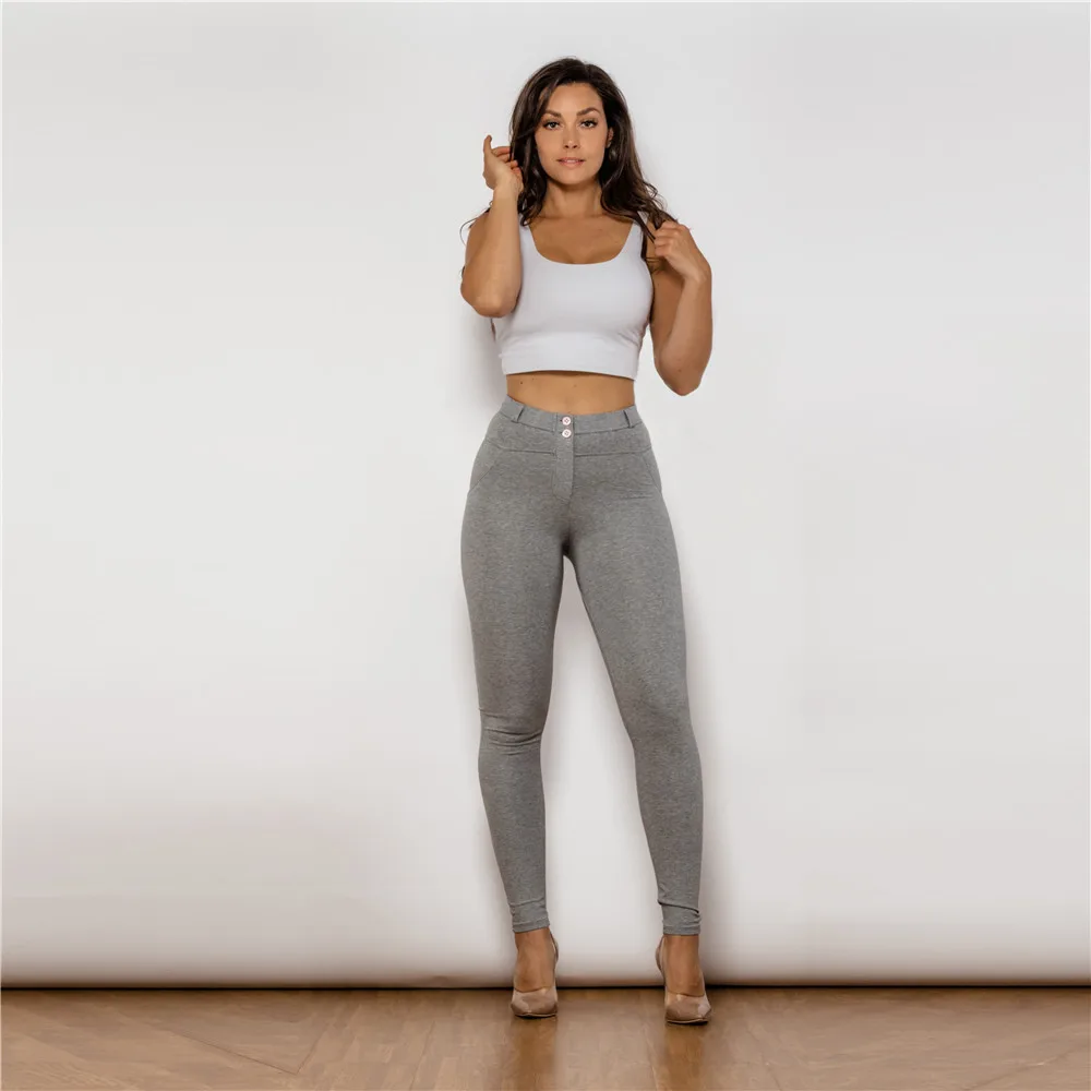 Shascullfites Women Grey Gym Leggings 