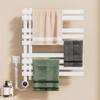 ห้องน้ํา ราวแขวนผ้าเช็ดตัวไฟฟ้า เครื่องอุ่นผ้าเช็ดตัว อุณหภูมิควบคุม ตัวจับเวลาในตัว ราวแขวนผ้าอุ่น เครื่องอบผ้าเช็ดตัว อุปกรณ์ห้องน้ํา 2