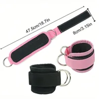 3Piece Set Natural Latex Yoga Resistance Bands, Hip and Leg Shaping Trainer with Ankle Straps for Home Gym Multi-Level Fitness E - Image 2