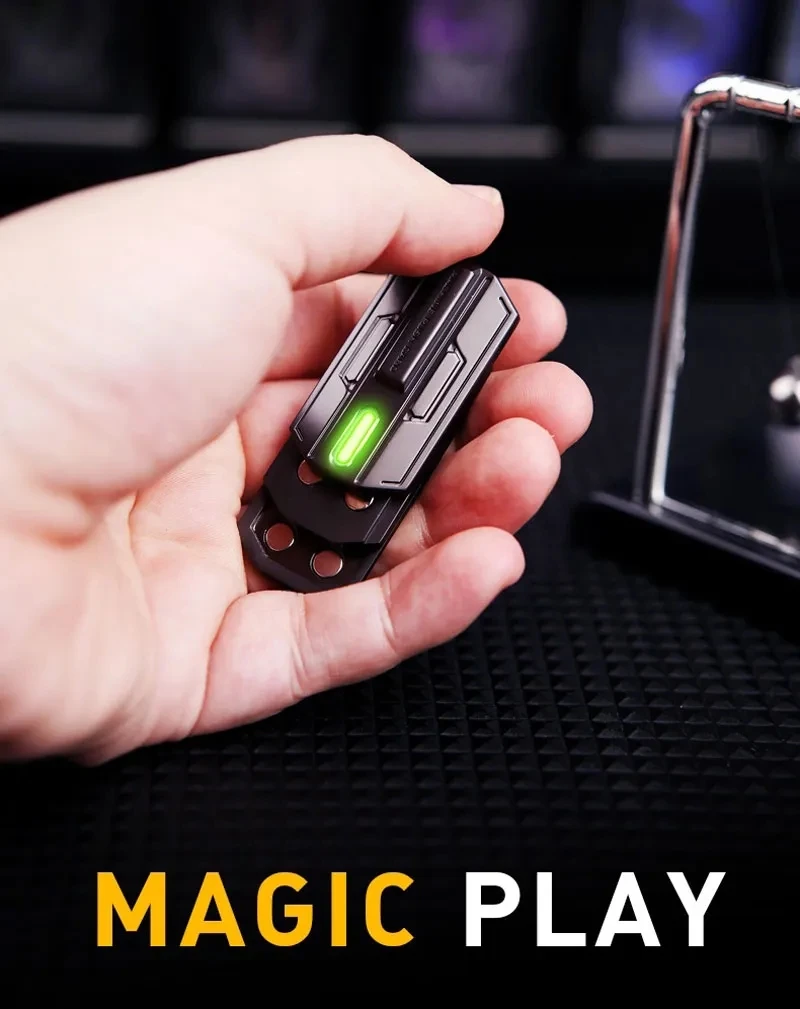 Fidget Slider Metal Fidget Push Card for Adults, EDC, Stress