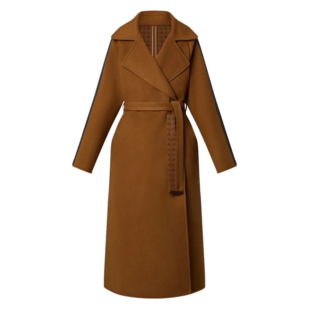 Cnby New Woolen Belt Long Manteau Femme Hiver Jackets Manteaux Trench ...