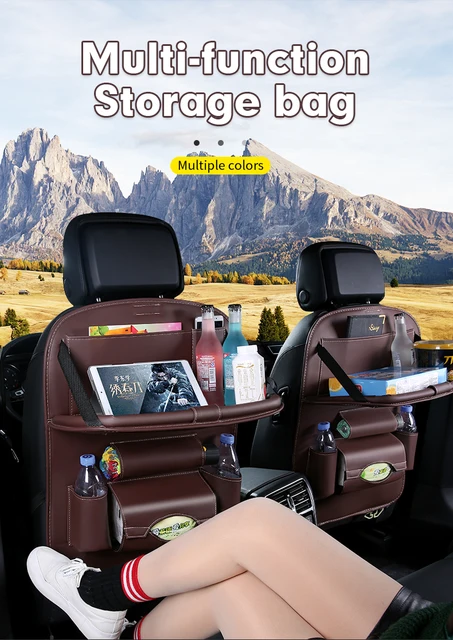 Auto Rücksitz Organizer Lagerung Tasche mit Faltbare Tisch Tablett Tablet  Halter Tissue Box Auto Rücksitz Tasche Protector Zubehör - AliExpress