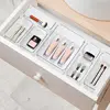 13-Piece Drawer Organizer Set, Plastic Storage Bins with Non-Slip Pads, Clear Desk Storage Trays for Makeup, Jewelry 5
