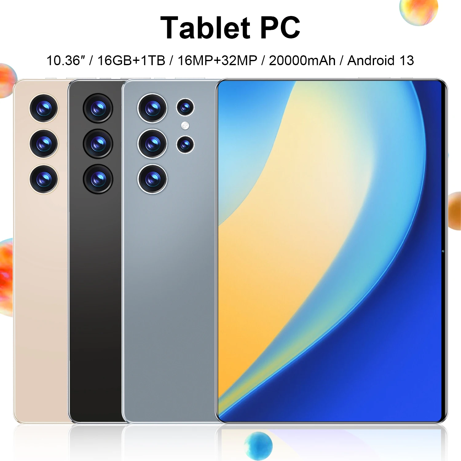 2026 Tablet Android 20000mAh 10.36 inch Global Version 16GB+1TB New Network 14 Core Android 13.0 Wifi Tablet