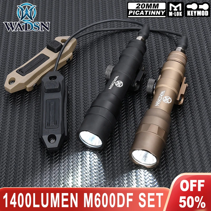 

WADSN M600DF Flashlight Powerful 1400Lumen Tactical Augmented Dual Function Pressure Switch Airsoft M600 Hunting Scout Light