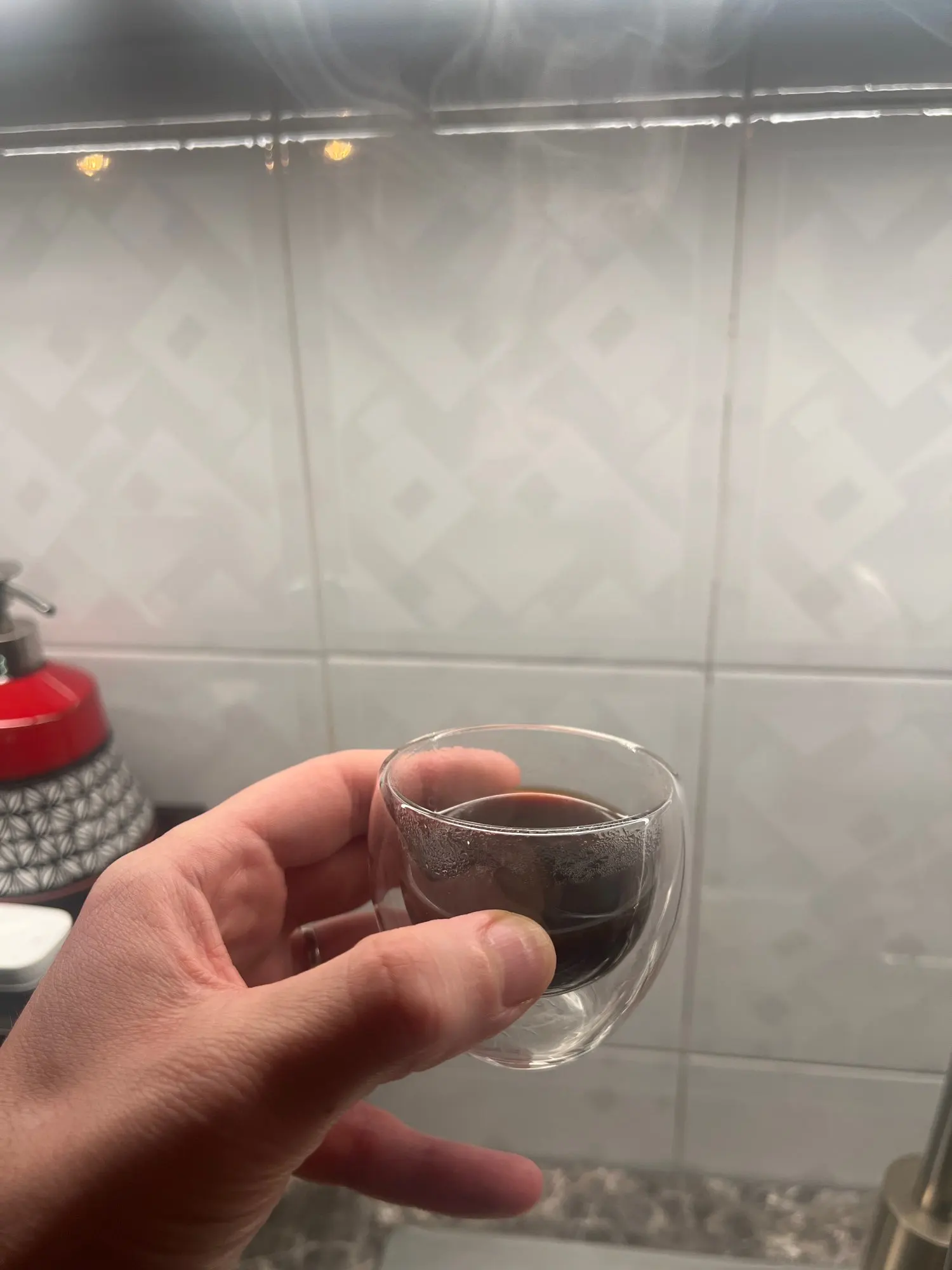 Double Wall Glass Cup Heat Insulation Transparent Handmade Tea Drink Cups MINI Whisky glasses Espresso Coffee Mug photo review