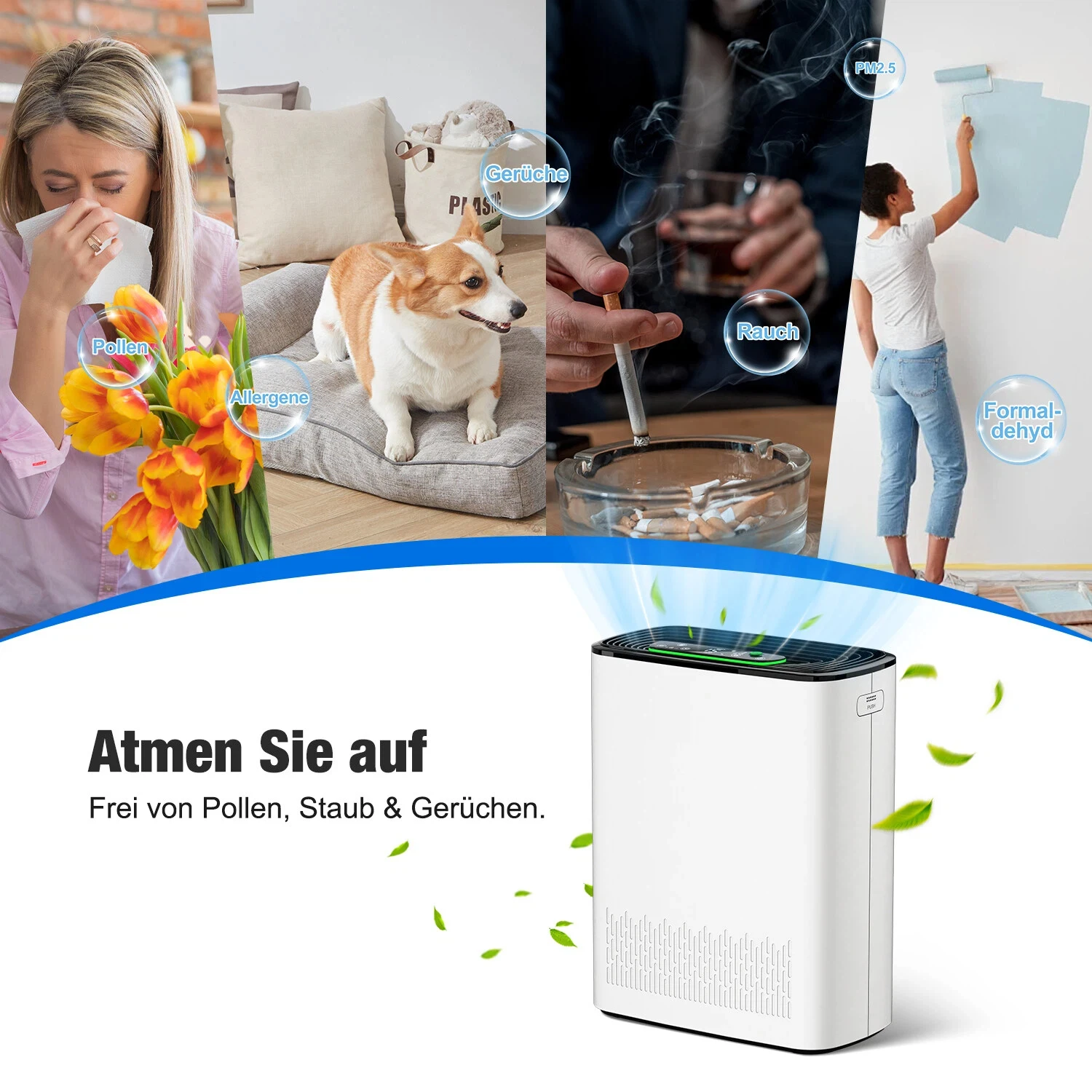 Luftreiniger mit H13-HEPA-Filter für 70 m² – Saubere Luft