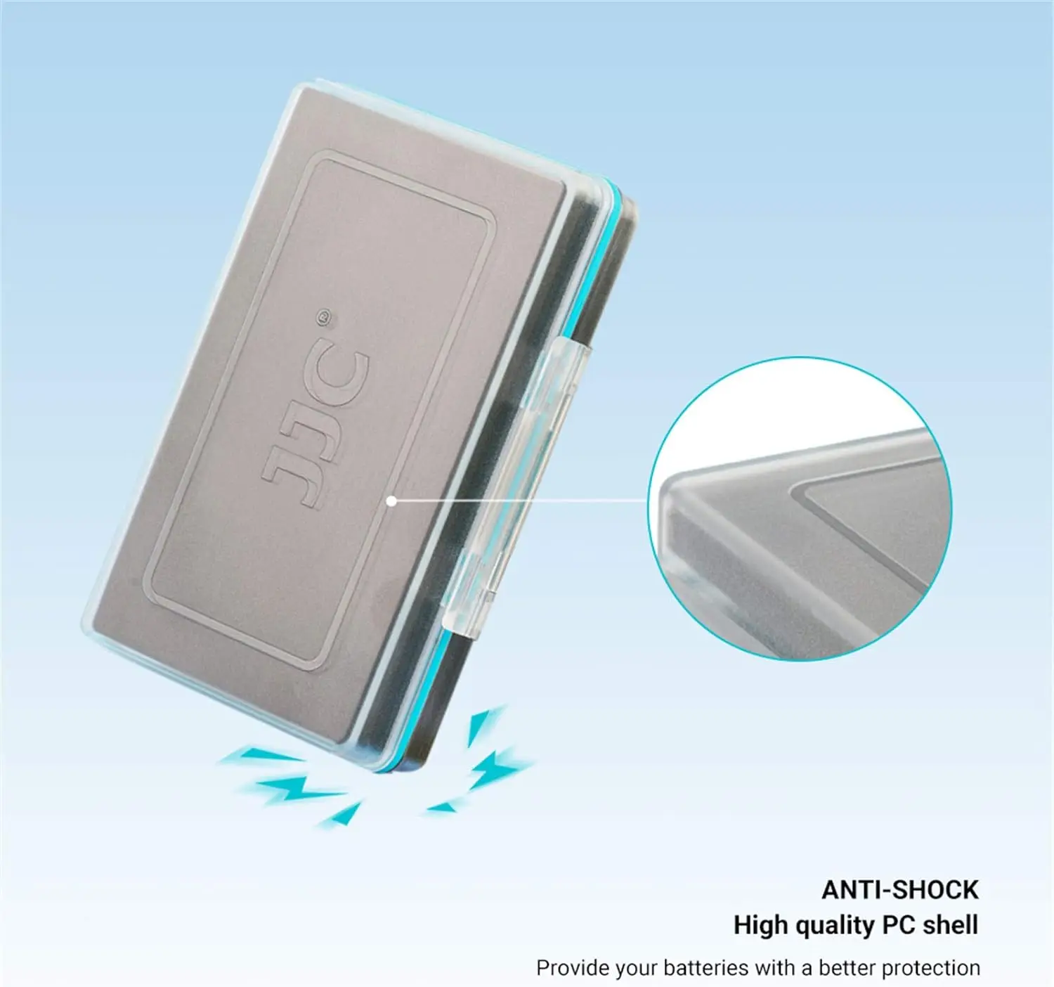 JJC 8 슬롯 AA 배터리 케이스 8 x AA 14500 배터리 용 방수 충격 방지 배터리 보관 케이스 AA 배터리 주최자 케이스