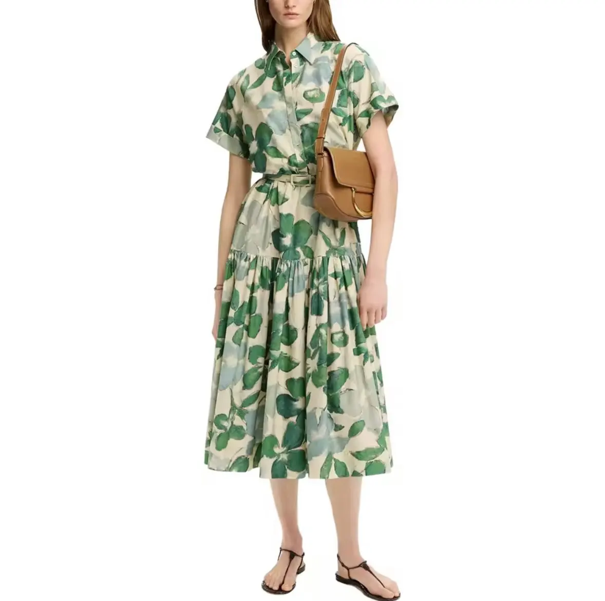 CHCH Women's Elegant Color Block Midi Dress - Office Lady Fashion with Pockets photo review