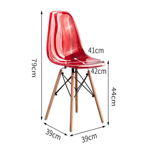 Pack 4 sillas nórdicas (estilo nórdico), plástico, patas madera - Malmo -  MEBLERO