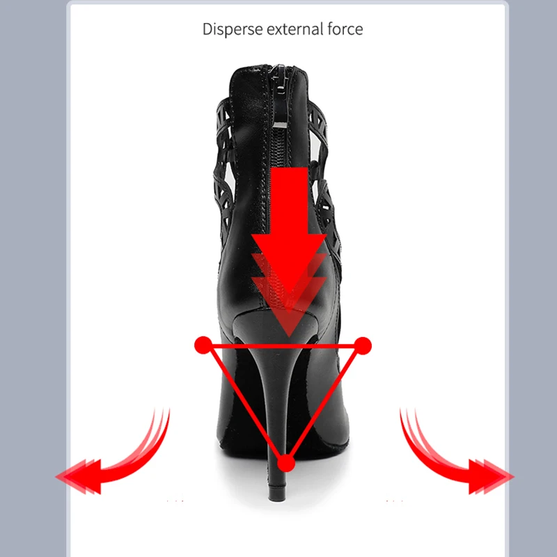 Woman Open Toe Lace Up Stiletto Bootie for Women High Heel Heel Dance Boots Booties for Heels Ladies Suede Leather Ballroom Shoe