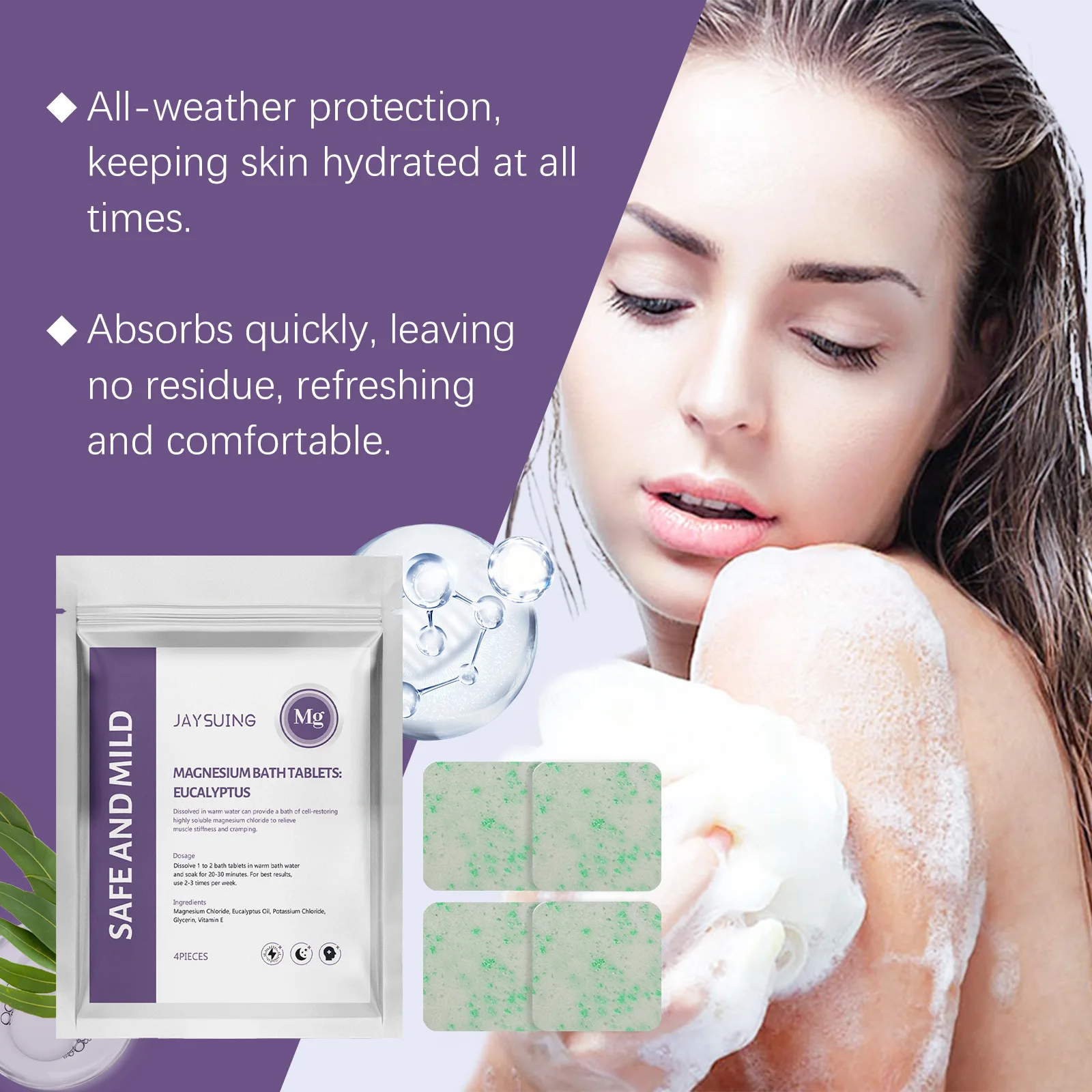 Aromatherapy Shower Steamer Stress Relief Nourishing Moisturizing Nighttime Shower Tablets Cleansing Body Bath Bombs Tablets