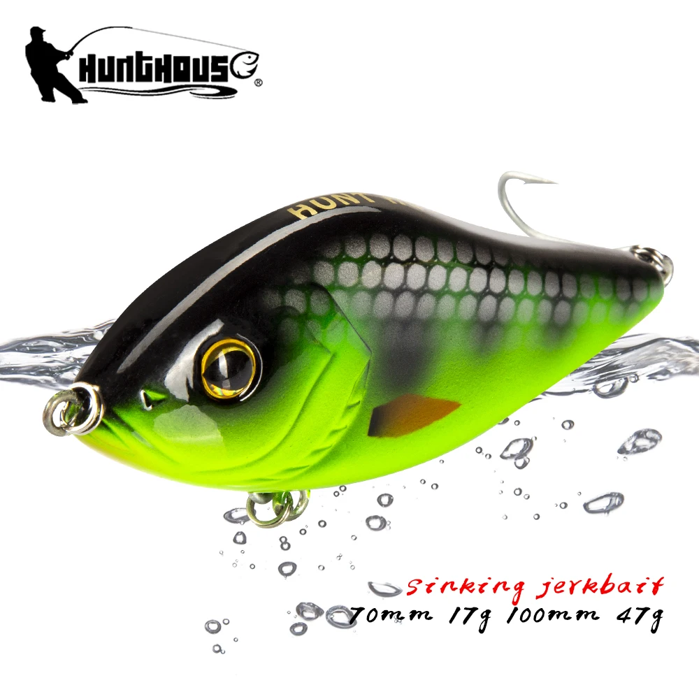 Hunthouse Slider Sinker Fishing Lures VIB Jerkbaits 70mm 100mm Variable Sinking Crankbaits Leurre Pesca Pike Fish Tackle