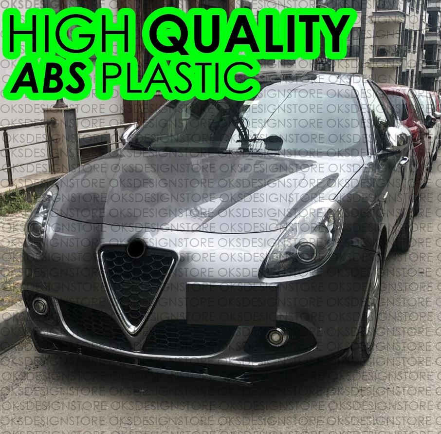 Per Alfa Romeo Giulietta 2010 - 2020 Anteriore Splitter Blade Lip Spoiler Wing Piano Gloss Black Plastic Alfa Kit Tuning Bodykit