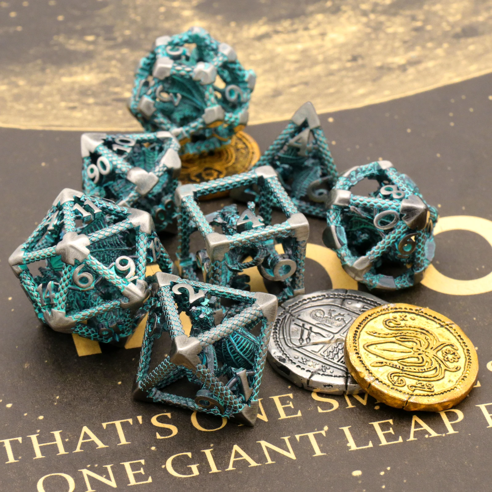  Metal dice Set D&D, Polyhedron DND7 Dungeons and Dragons Metal  DND dice Set, Suitable for Pathfinder RPG Shadow Run Savage World and Other Role-Playing  Game dice Sets : Toys & Games