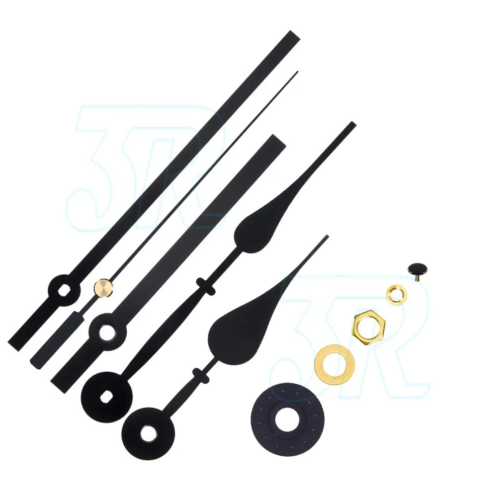 12pcs Wall Clock Quartz Movement Motor Mechanism Long Spindle Hands Repair Kit