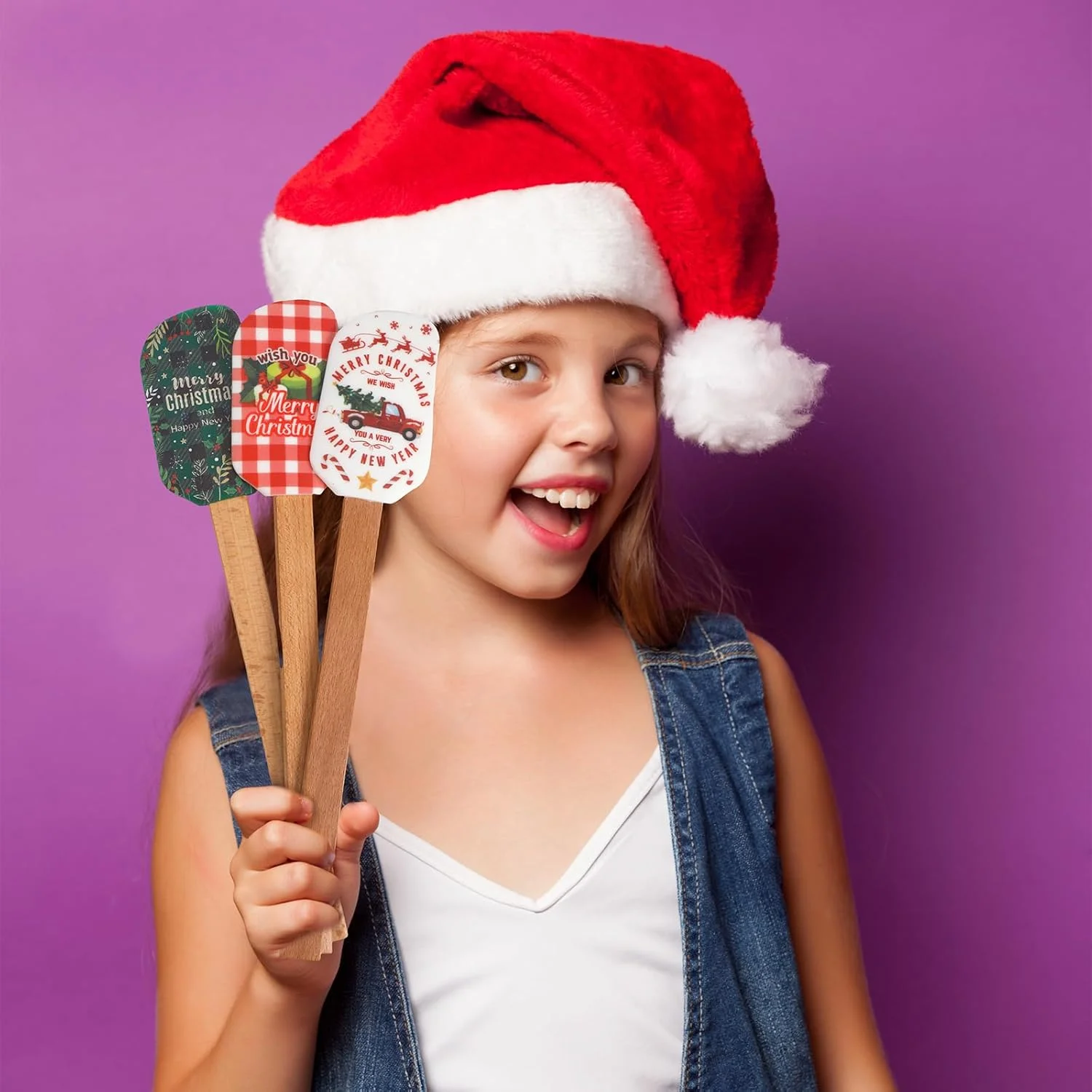 Christmas Silicone Spatula with Wooden Handle 4