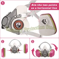Respirator 60926 Cartridge/Filter with Organic Vapors Filter Anti-fog Safety Goggles for 6000 7000 Dust Gas Mask Work Safety 2