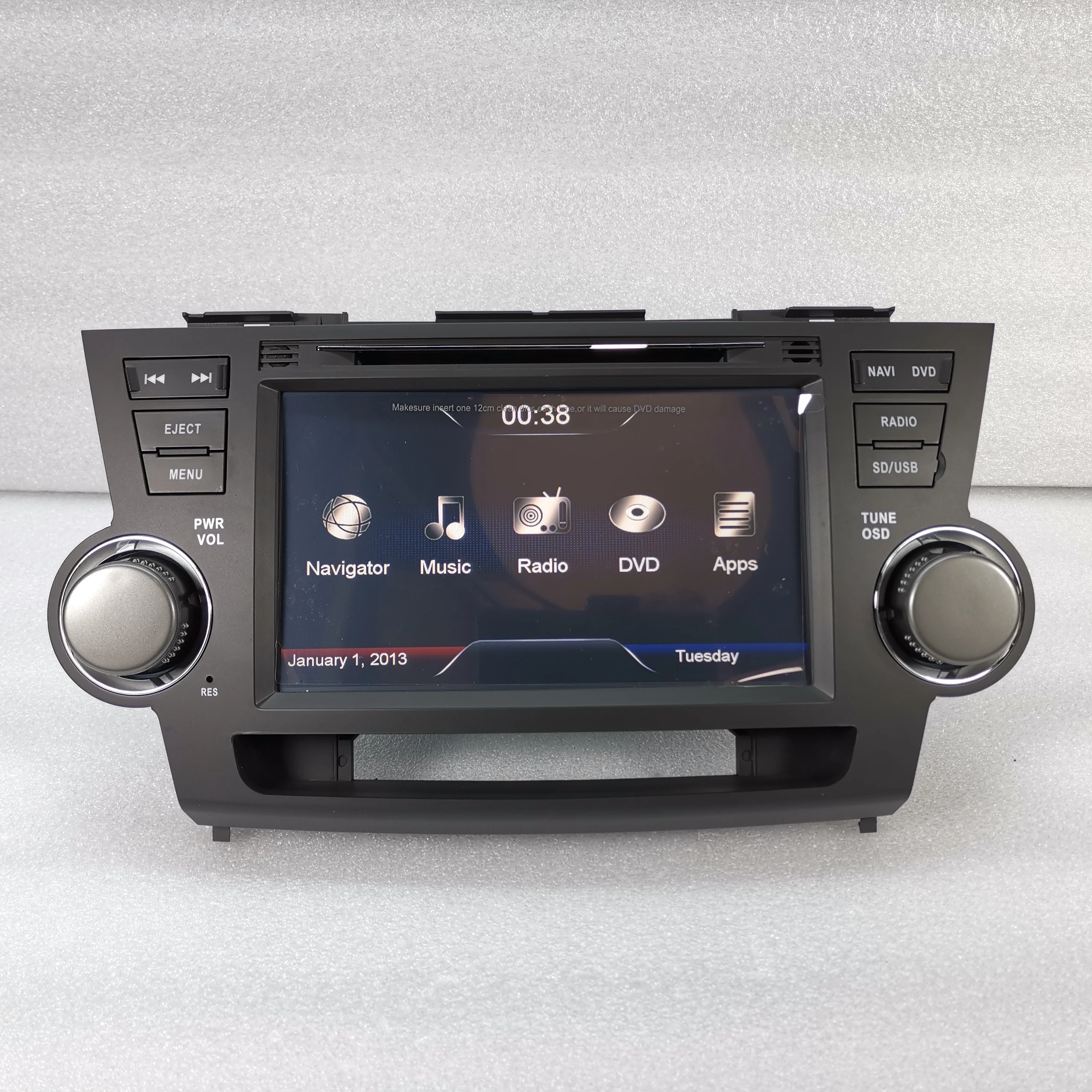 Фото Автомагнитола Toyota Highlander/ Kluger, мультимедийный стерео-приемник 2 Din, с GPS Навигатором №1