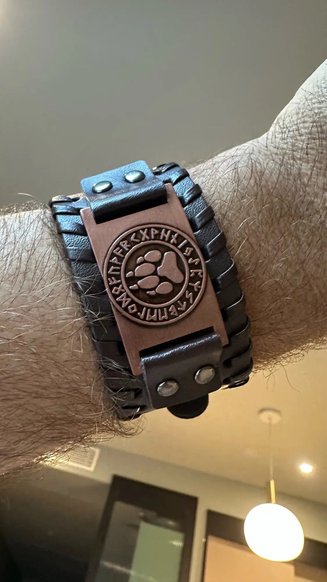 Leather Viking Compass Bracelet – Norse Vegvísir Jewellery