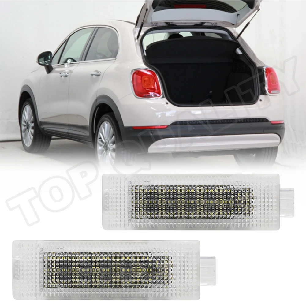 

2x For Fiat 500 500L 500X Panda Croma Ritmo Grande Punto Led Luggage Compartment Light Interior LED Trunk Boot Lamps