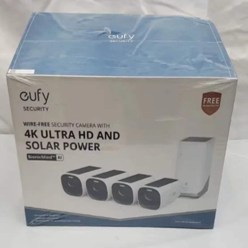 Yeni İndirim 2 Alana 1 Bedava Eufy güvenlik kablolu s330 4k 4'lü Güvenlik Kamerası Seti