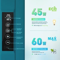 Комбинация охлаждающей коробки компрессора EUHOMY для холодильника-морозильной камеры с приложением и ЖК-дисплеем |   Портативный холодильник для кемпинга -20 ℃ ~20 ℃ — изображение 3