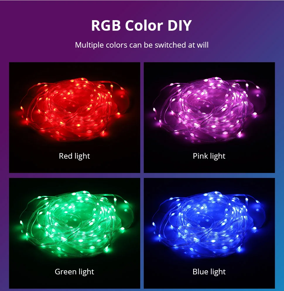 BLE RGB Fairy String Light for Christmas Tree Party 5m 10m Dreamcolor LED Strip