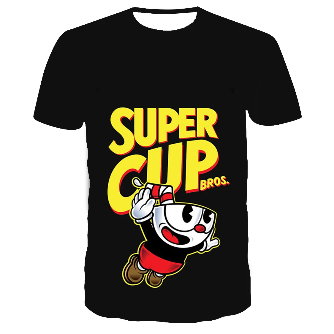Hot Game Cuphead Mugman 3D T Shirt Summer Fashion Kids Casual Kawaii T-shirt Boys Girls Unisex Oversized Tshirt Children's Tops 3