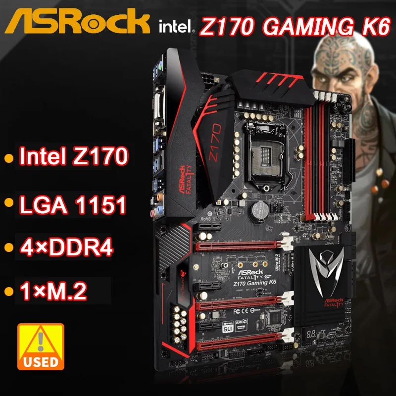 Lga 1151 Intel Z170 Motherboard Asrock Z170 Gaming K6 Motherboard Ddr4 64gb  Pci-e 3.0 M.2 Sata Iii Usb3.0 Atx For Sixth Gen Core - Motherboards -