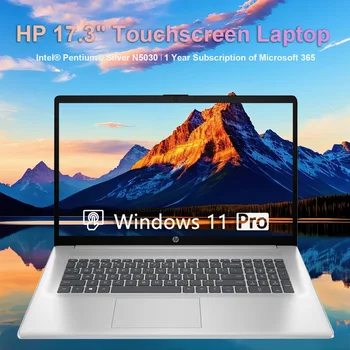 HP 17.3" 2024 Newest Touchscreen Laptop,HD+ Touchscreen Laptop, Intel Pentium Silver N5030,32GB RAM, 2TB SSD,Windows 11 Pro
