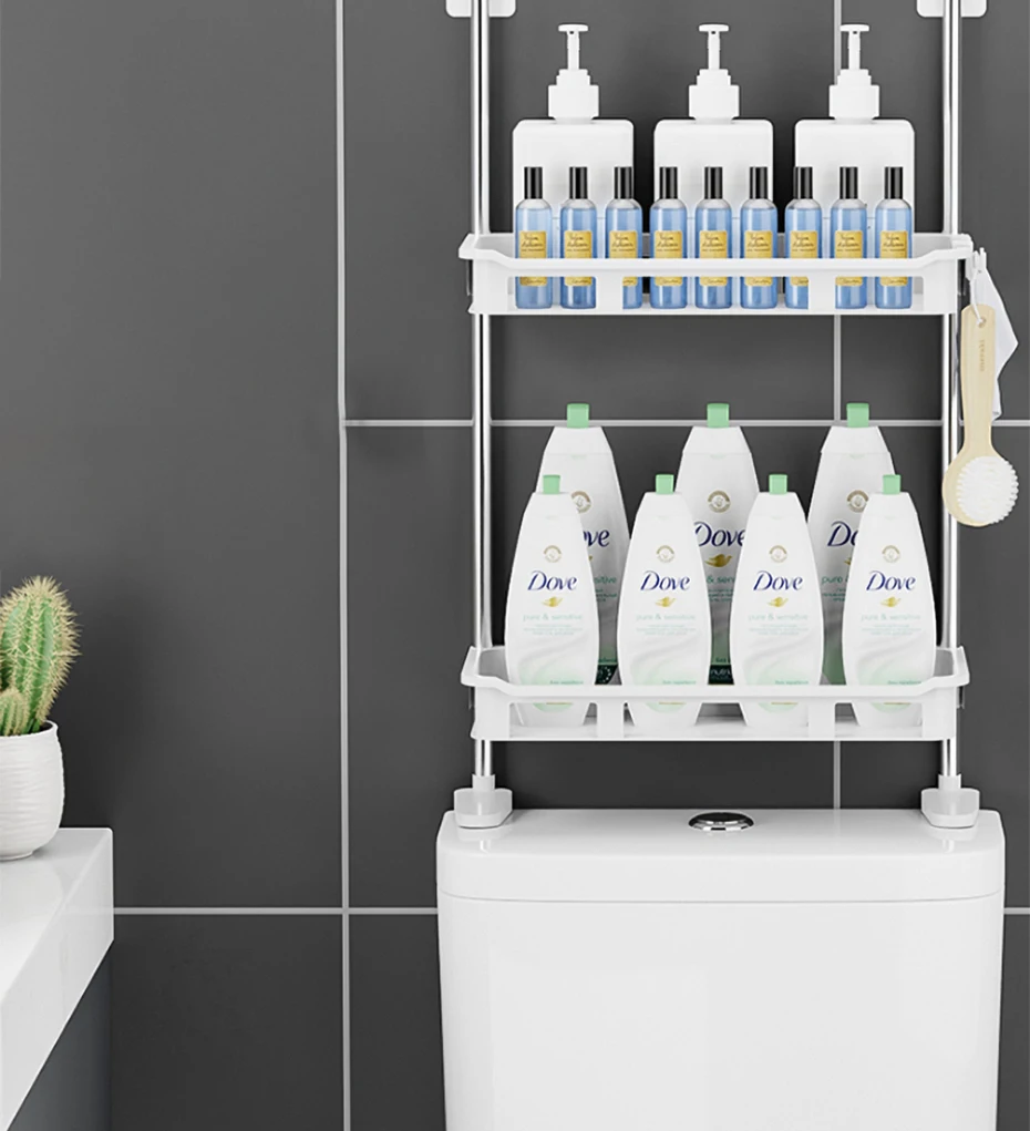 Toilet Rack No Drilling Shelf Above The Toilet Tank Bathroom Rack